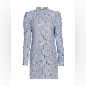 Wayf Blue Lace Shift Dress - Size Small